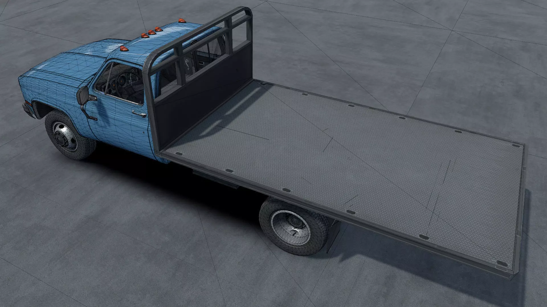 Stack farmer pickup truck unity asset Low-poly 3D model_20