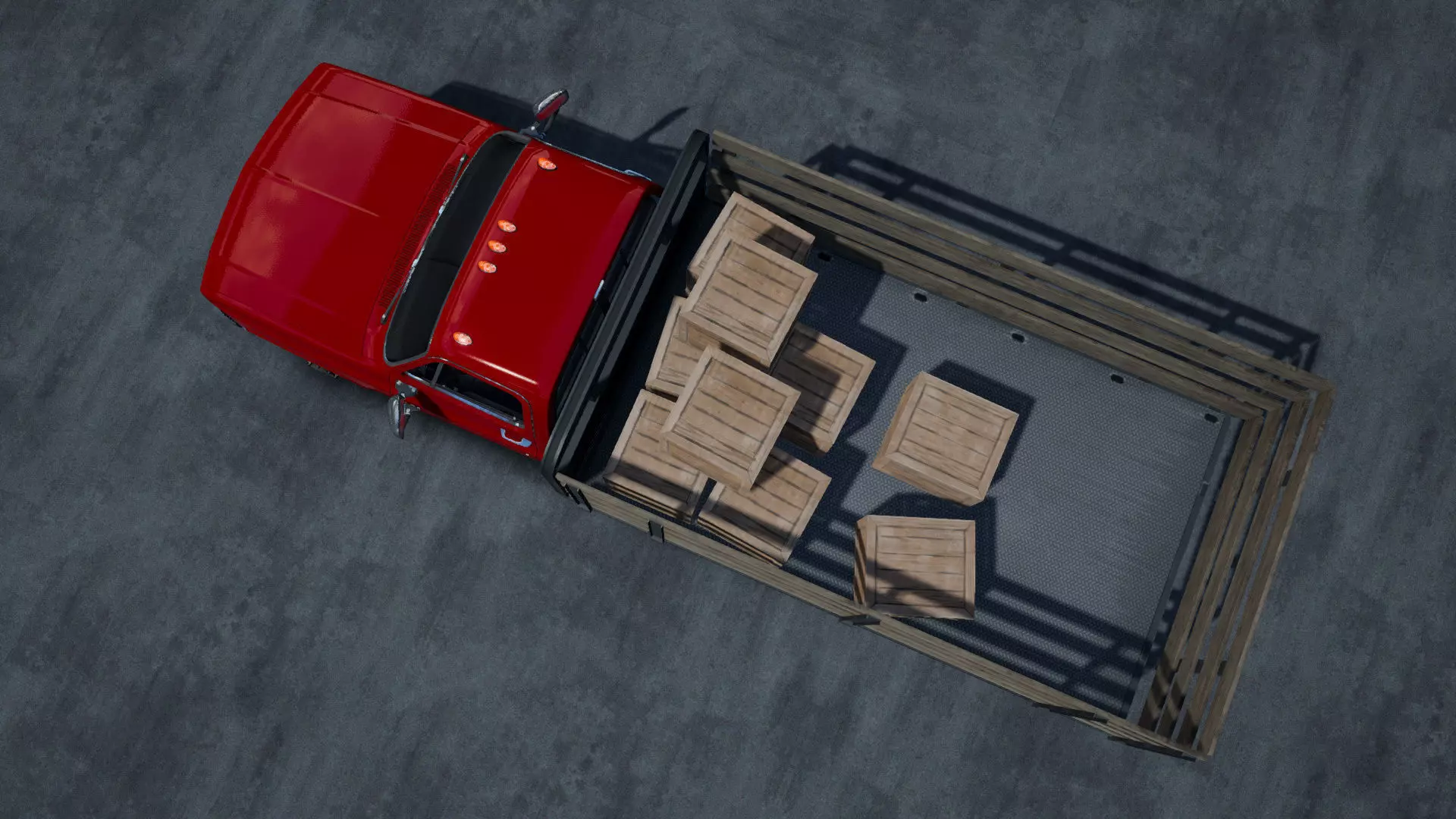 Stack farmer pickup truck unity asset Low-poly 3D model_14