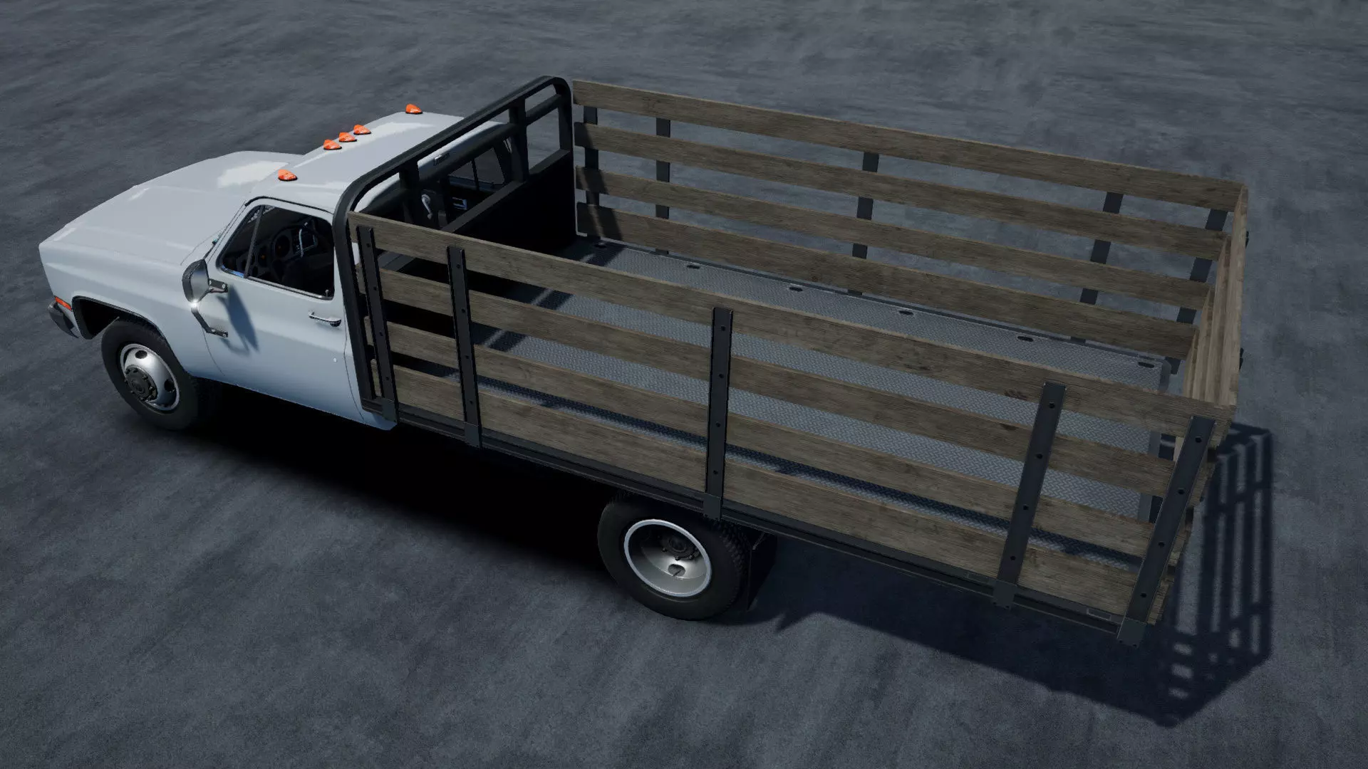 Stack farmer pickup truck unity asset Low-poly 3D model_2