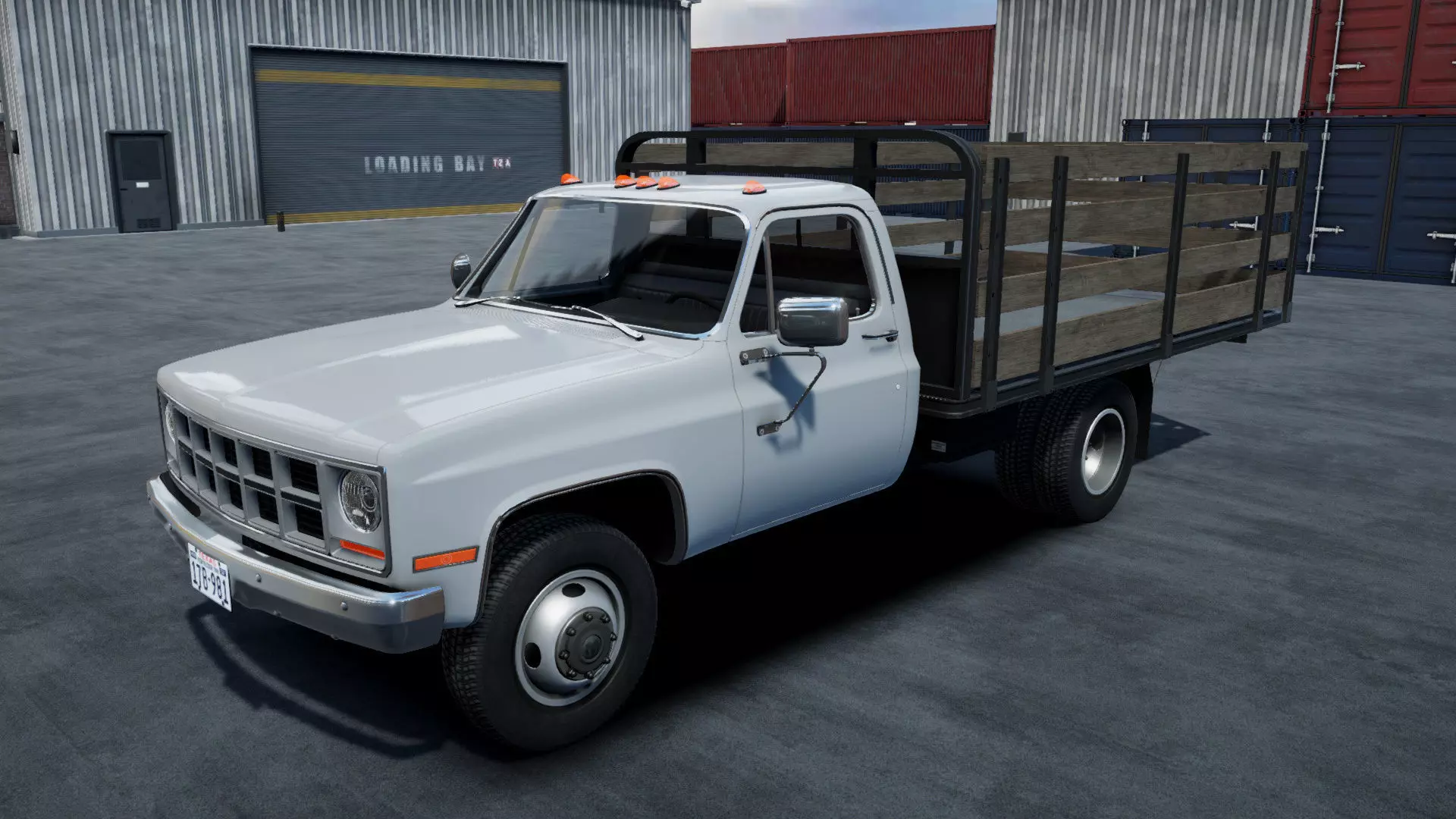 Stack farmer pickup truck unity asset Low-poly 3D model_0