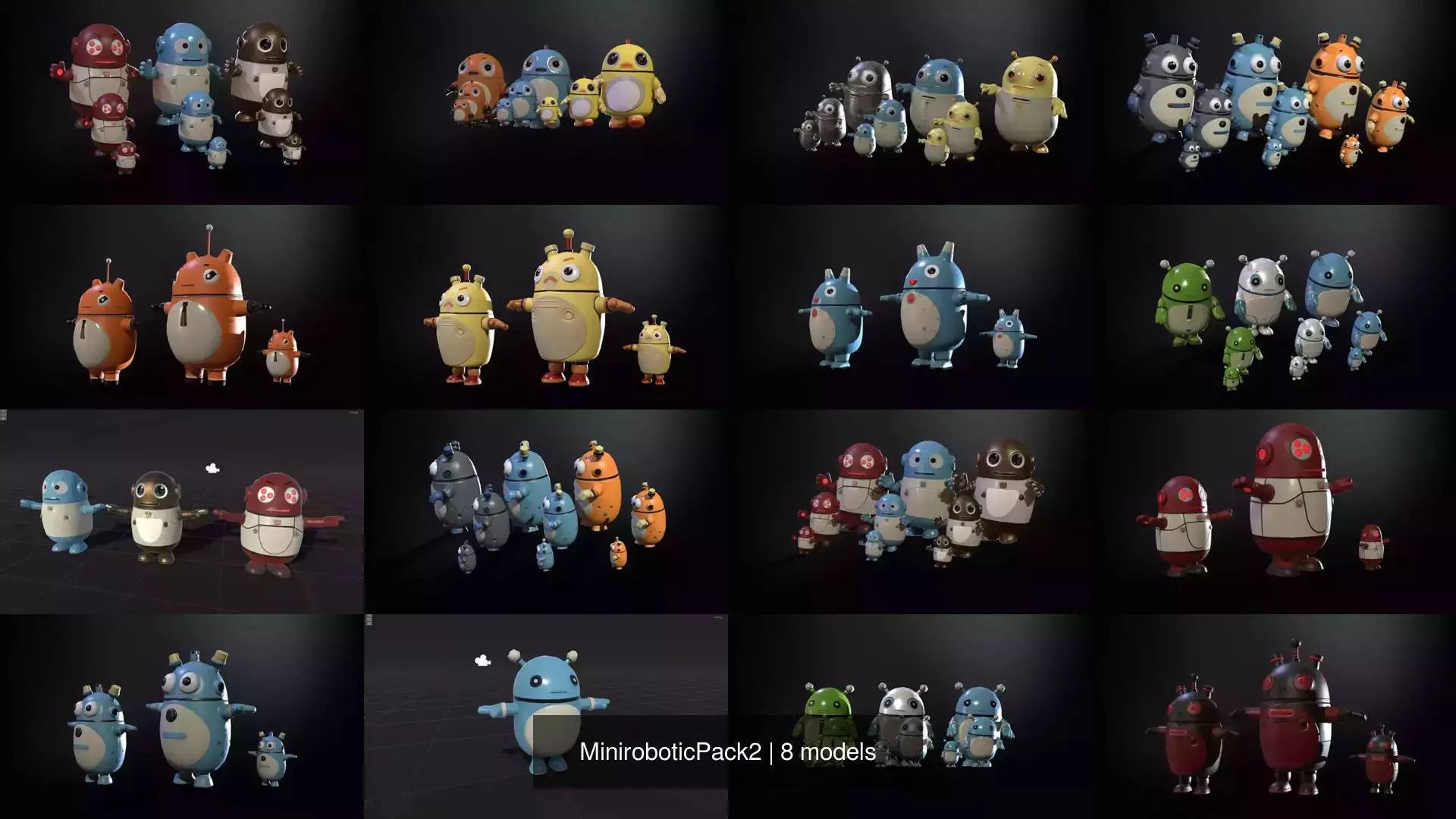 MiniroboticPack2 3D Model Collection_9