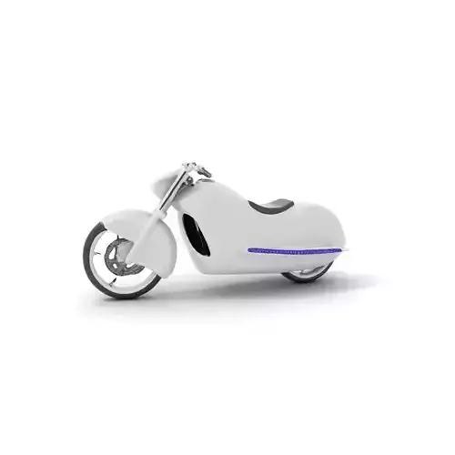 Futuristic Silver Motorcycle model pack