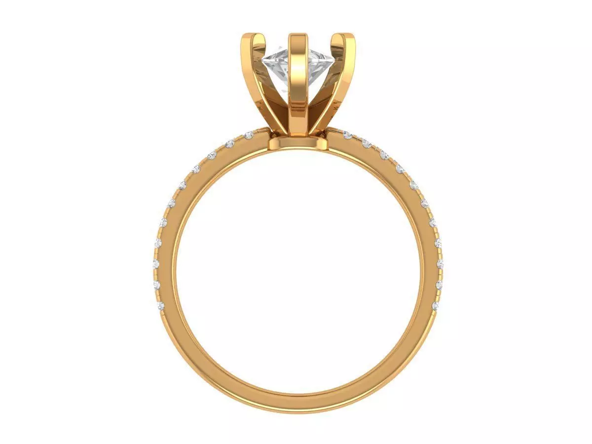 Marquise Engagement Ring 3D print model_1