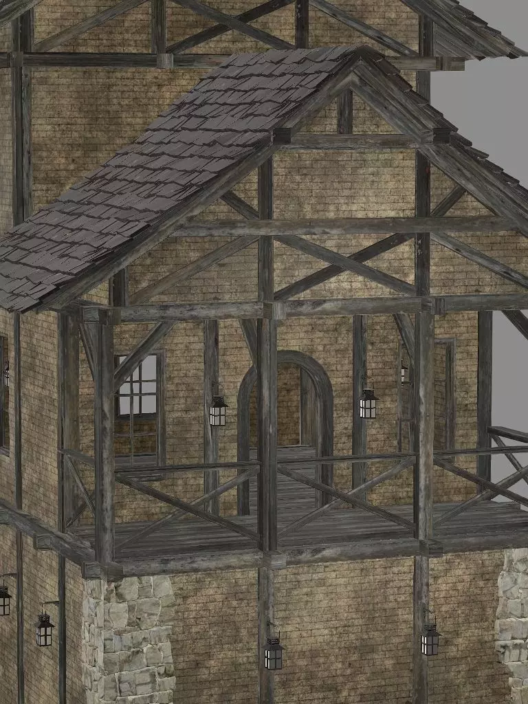 Medieval Viking House 11 Game Ready Low-poly 3D Model Low-poly 3D model_7