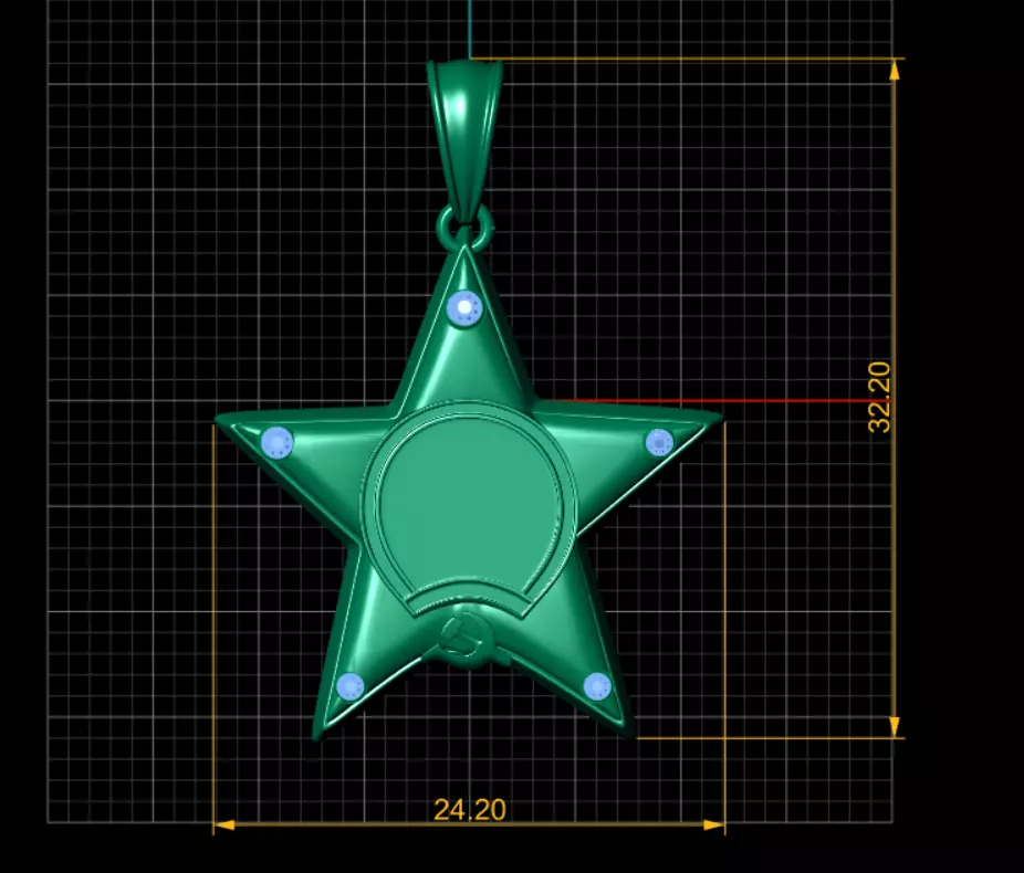 STAR PENDANT 3D PRINTABLE MODEL 3D print model_4