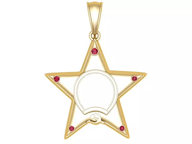 STAR PENDANT 3D PRINTABLE MODEL 3D print model_1