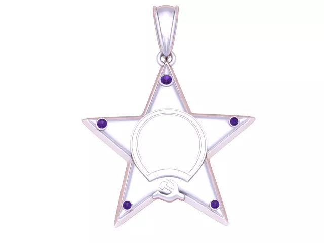STAR PENDANT 3D PRINTABLE MODEL 3D print model_2
