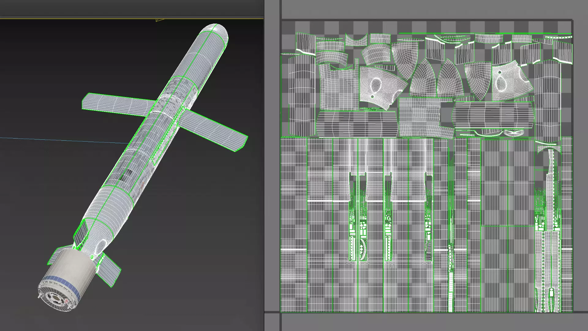 Tomahawk Land Attack Cruise Missile Rocket Block V Low-poly 3D model_11