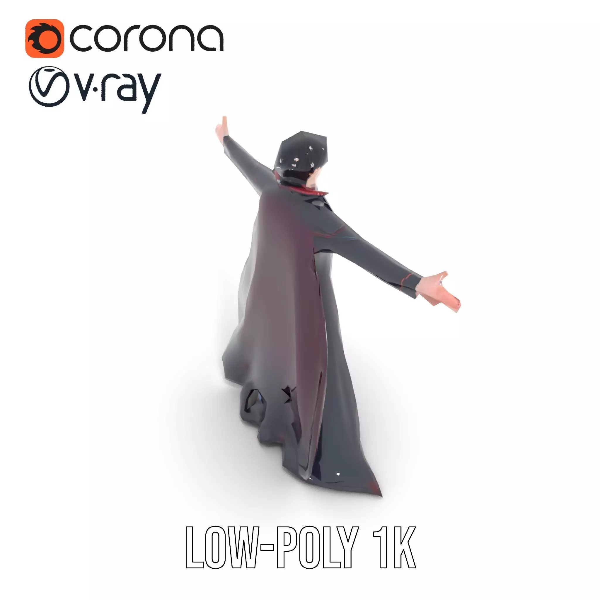 Elegant Vampire Attire model pack Low-poly 3D model_12