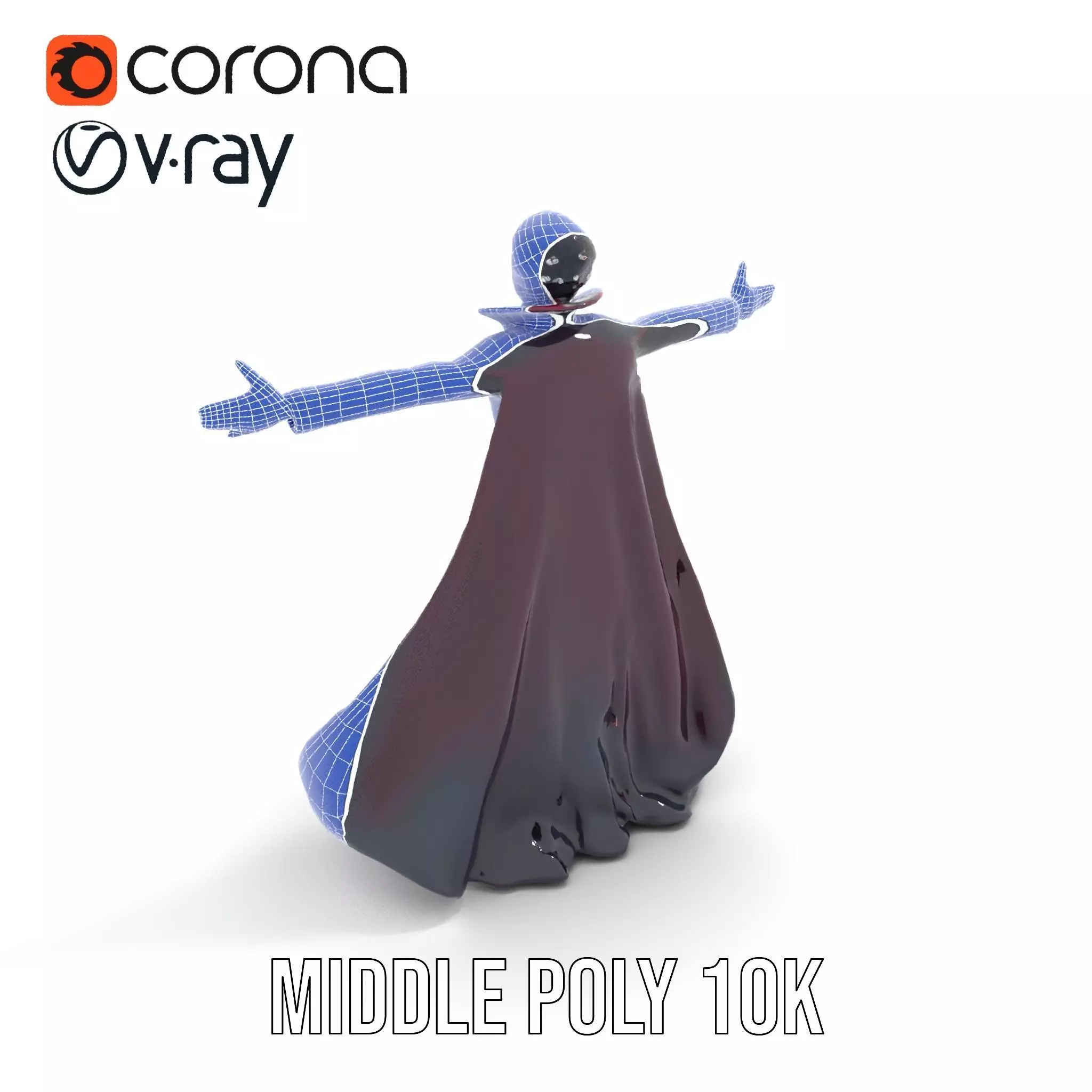 Elegant Vampire Attire model pack Low-poly 3D model_28