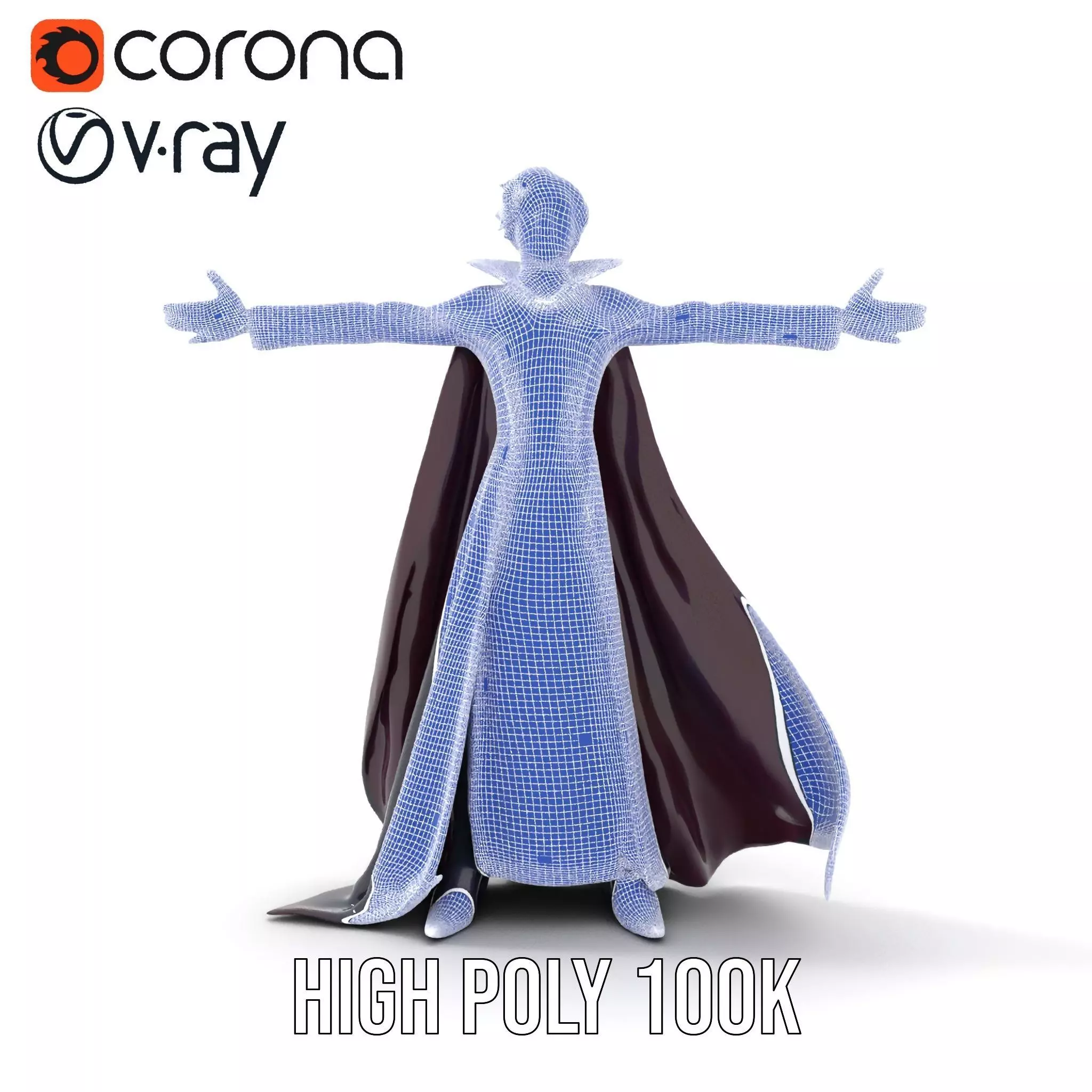 Elegant Vampire Attire model pack Low-poly 3D model_19