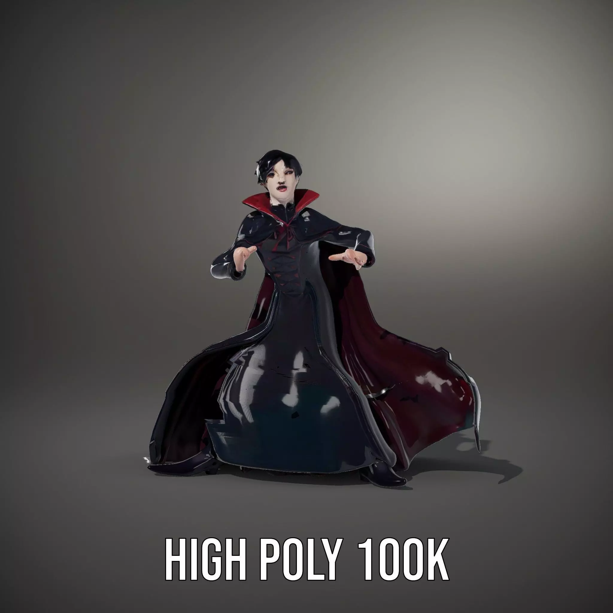 Elegant Vampire Attire model pack Low-poly 3D model_22