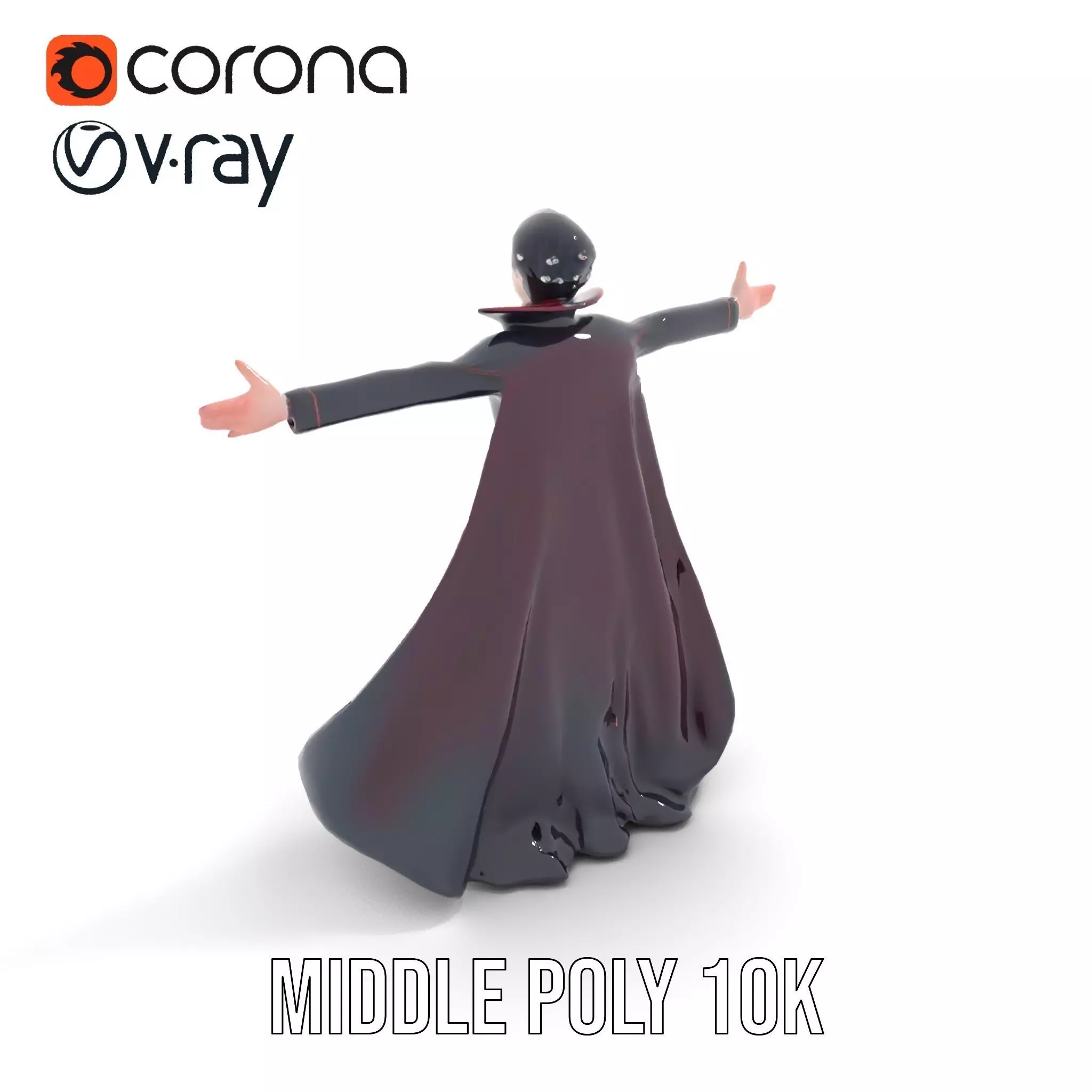 Elegant Vampire Attire model pack Low-poly 3D model_25