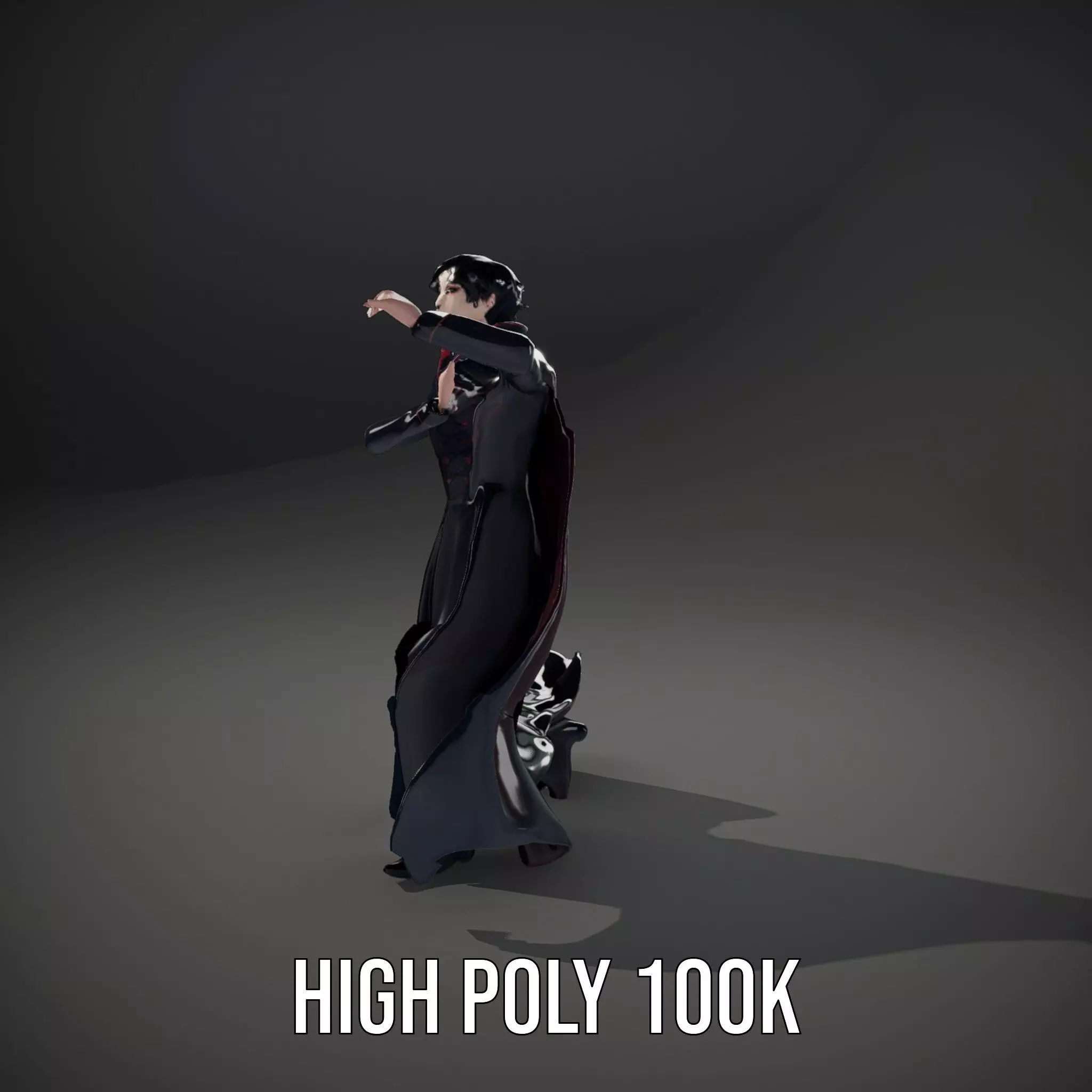 Elegant Vampire Attire model pack Low-poly 3D model_10