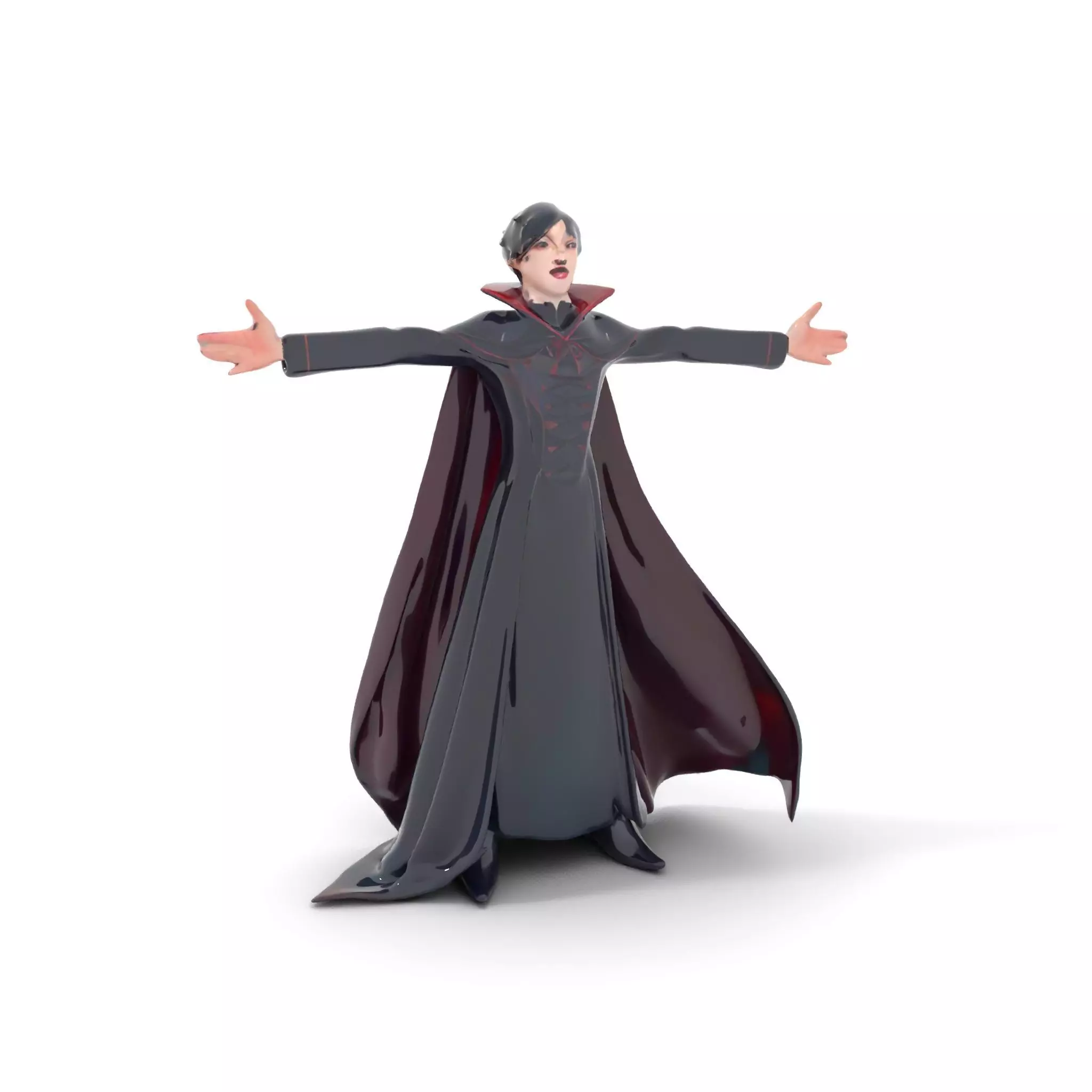Elegant Vampire Attire model pack Low-poly 3D model_0