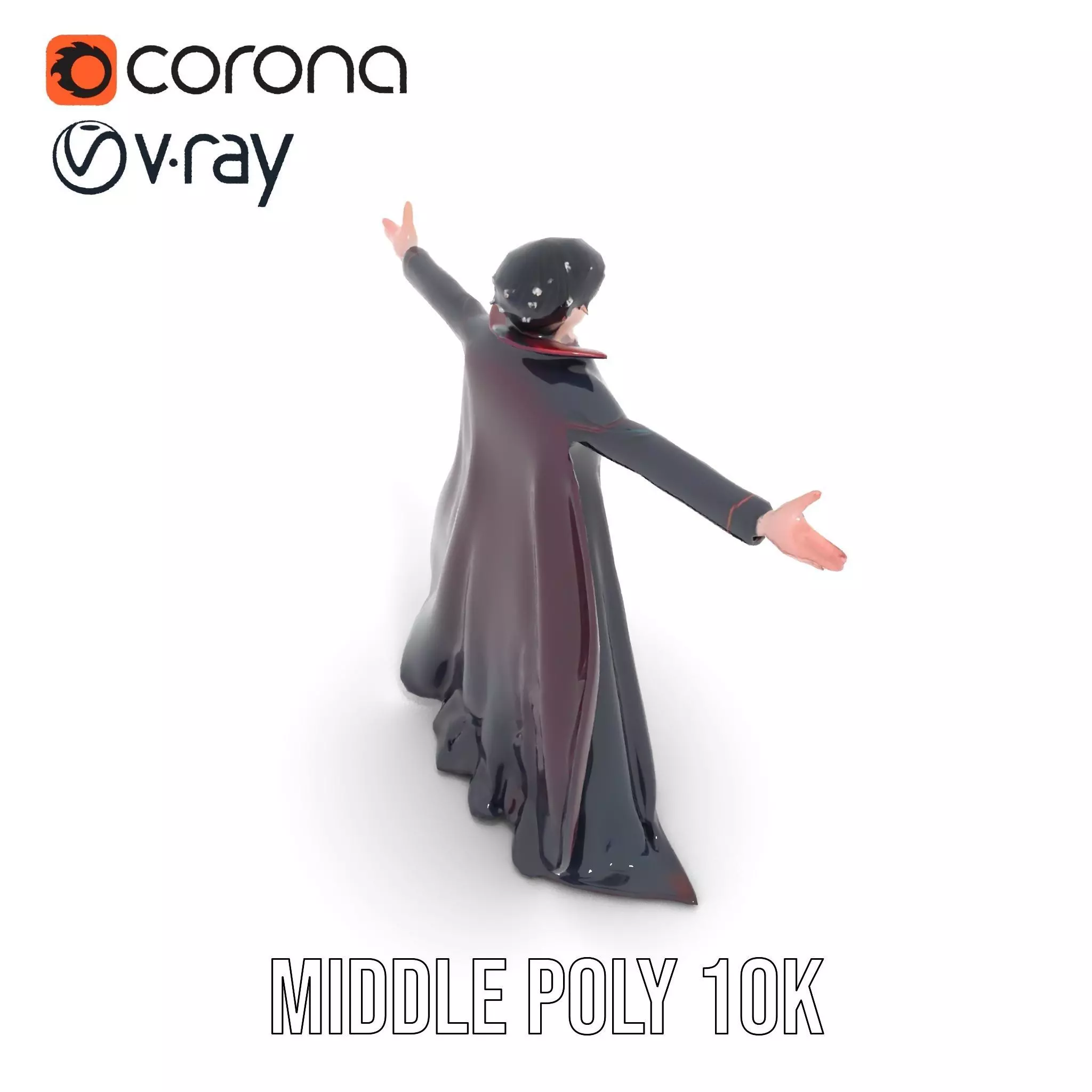 Elegant Vampire Attire model pack Low-poly 3D model_23