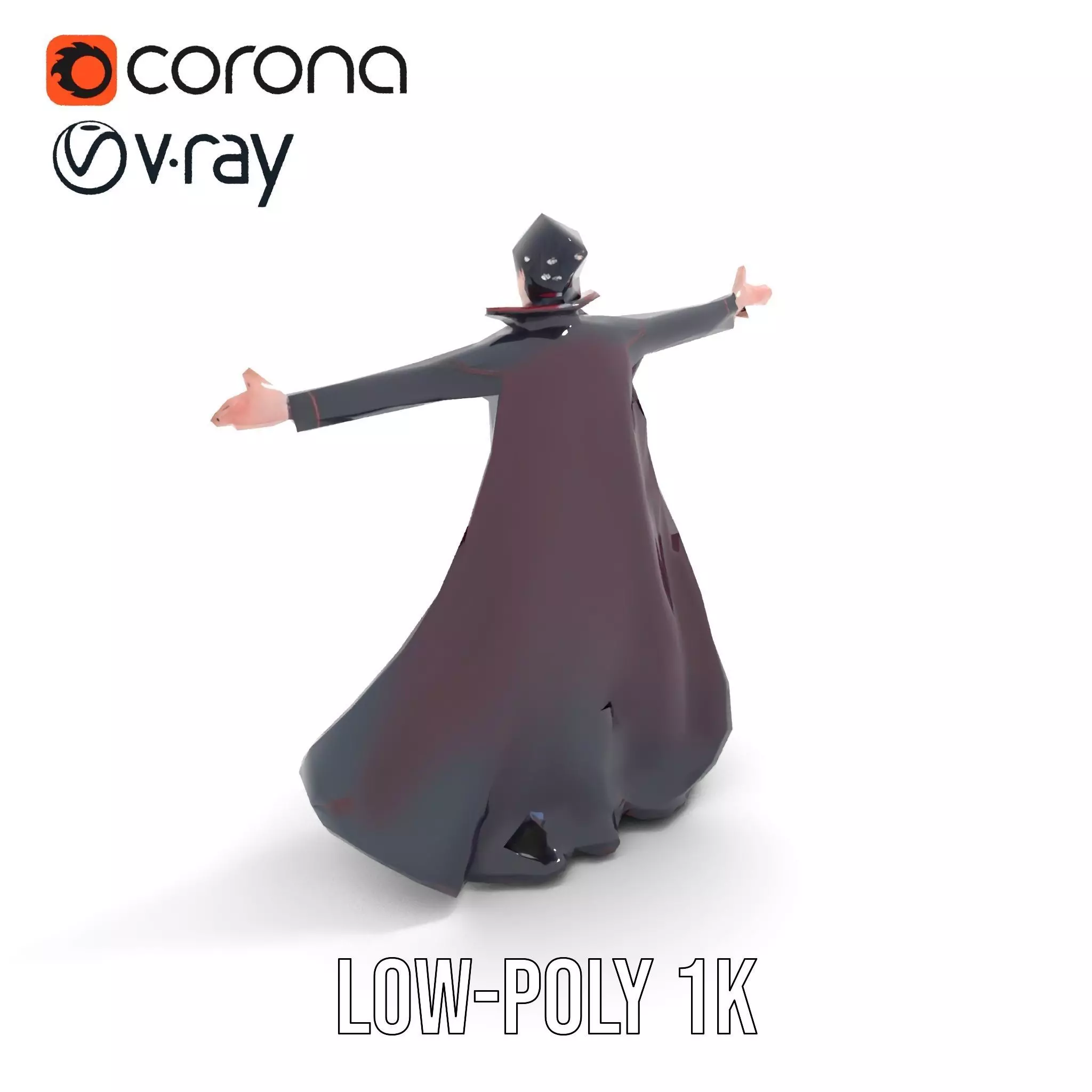 Elegant Vampire Attire model pack Low-poly 3D model_8