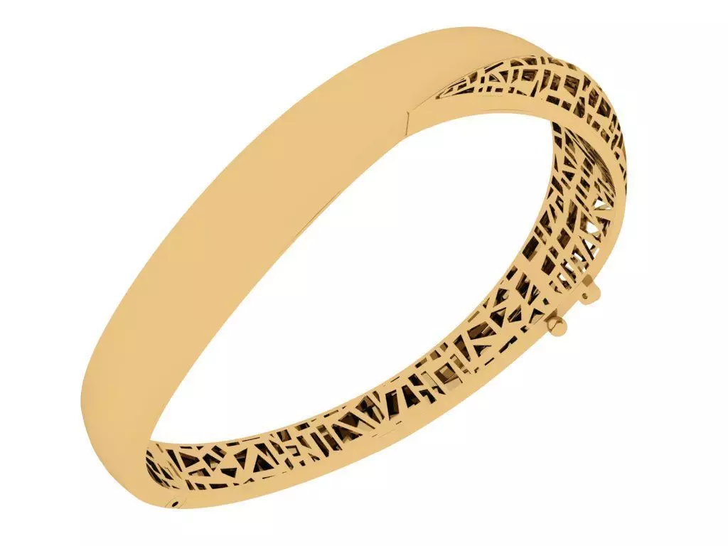 Custom Design Gold Bracelet 3D print model_0