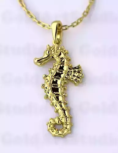 Seahorse Pendant FS 001 Free 3D print model