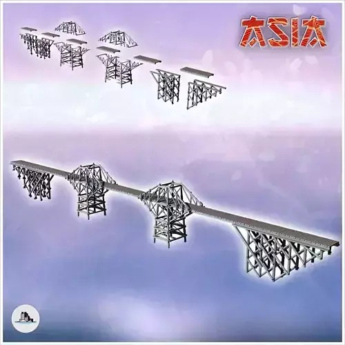 Wooden bridge over the River Kwai 3 - Asian Asia Oriental Angkor 3D print model Wooden bridge over the River Kwai 3 - Asian Asia Oriental Angkor 3D print model