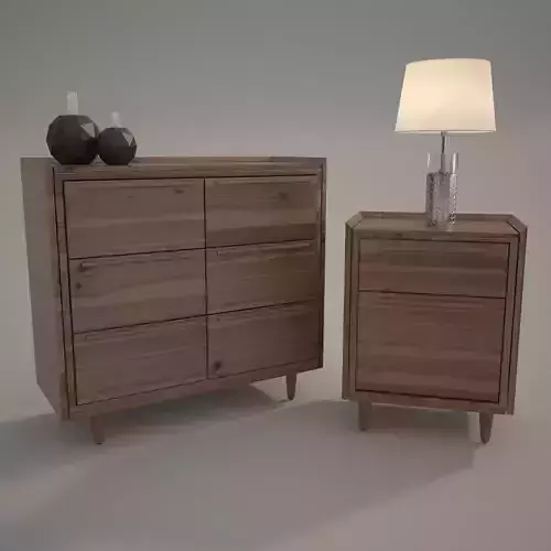 Modern set of dresser