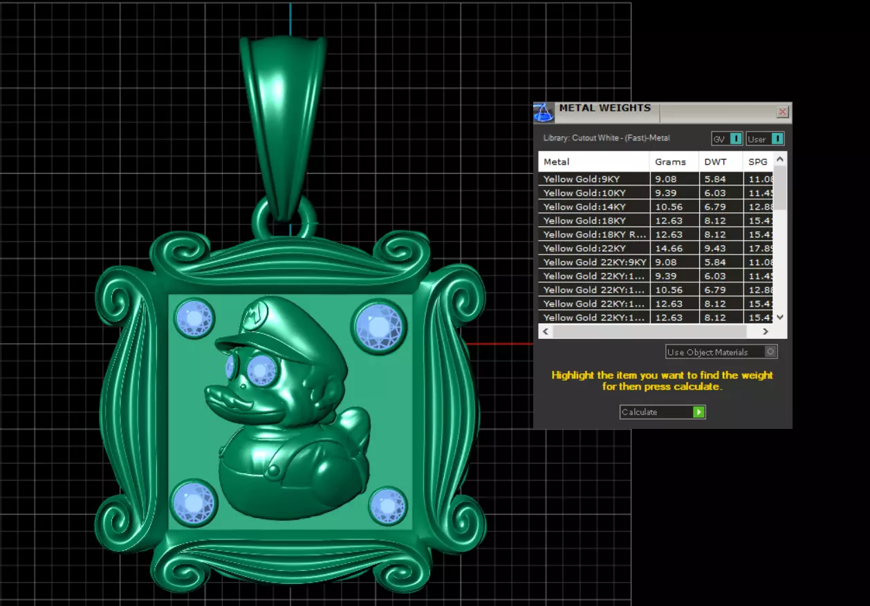 SQUAR DUCK PENDANT 3D PRINTABLE MODEL 3D print model_7