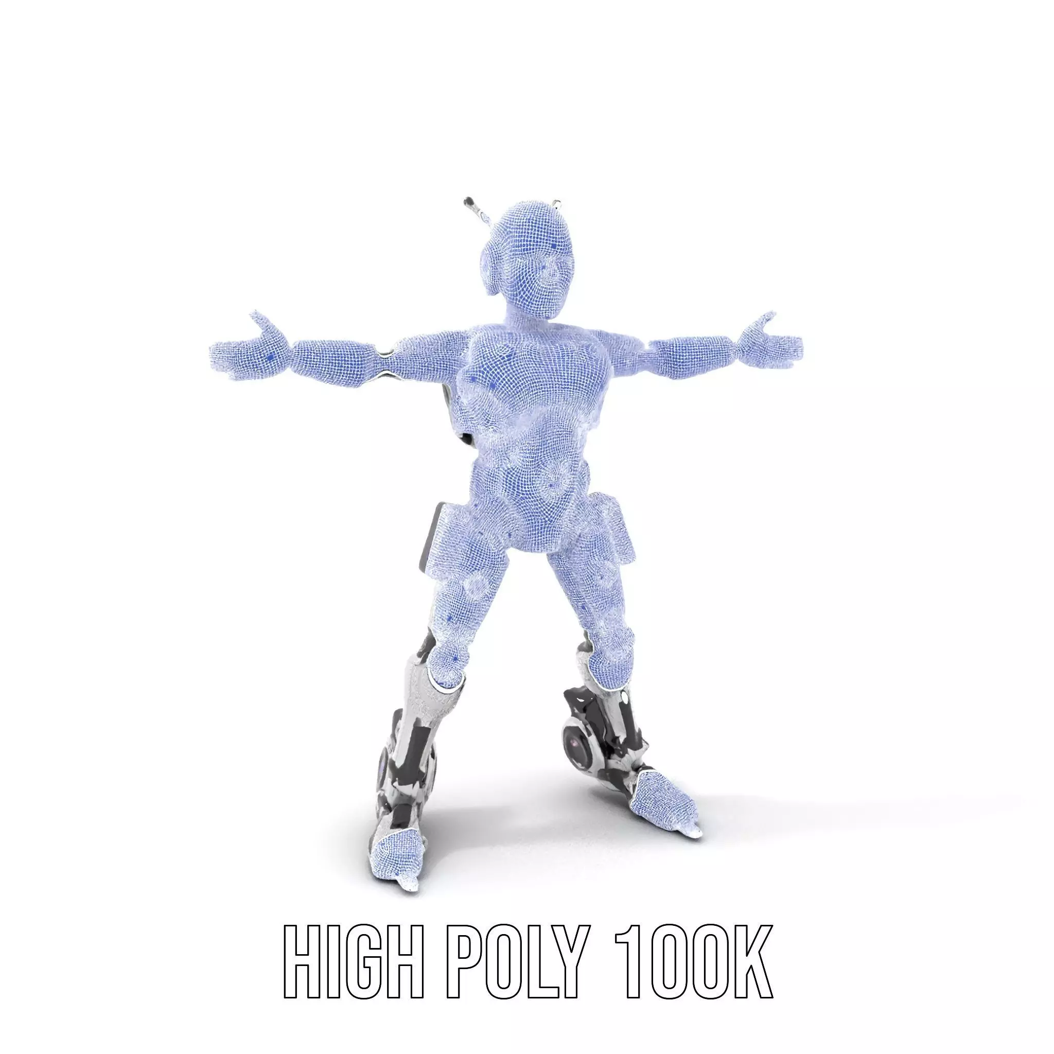 Futuristic Humanoid Robot model pack Low-poly 3D model_5