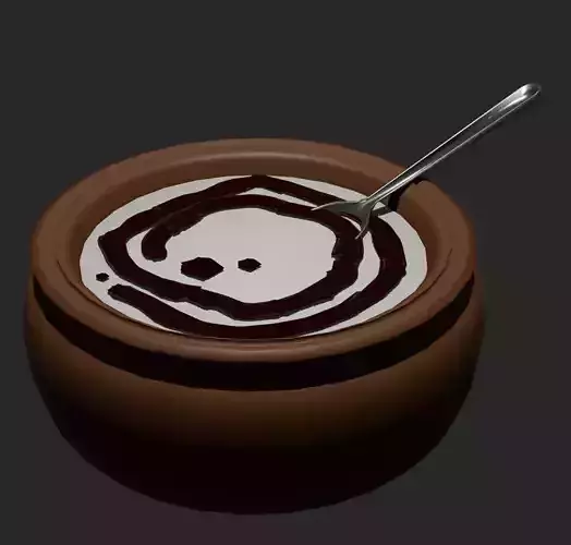 Curd and Honey with spoon