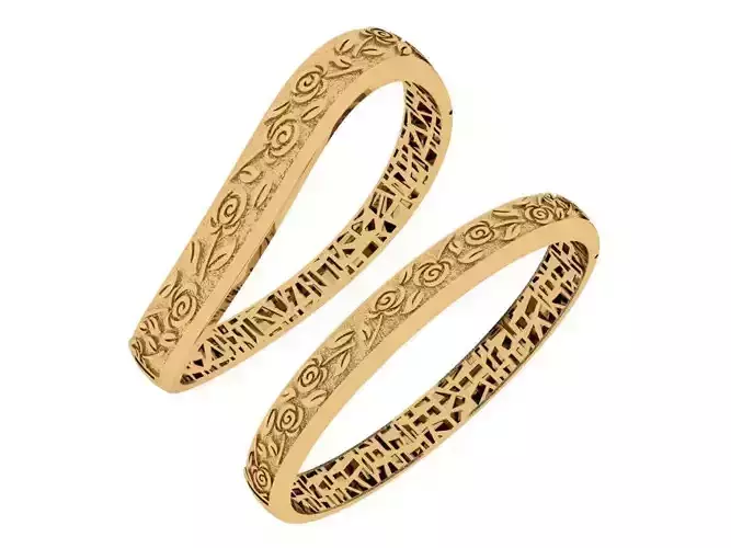 Custom Design Gold Bracelet 3D print model