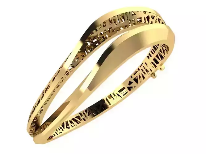 Custom Design Gold Bracelet 3D print model