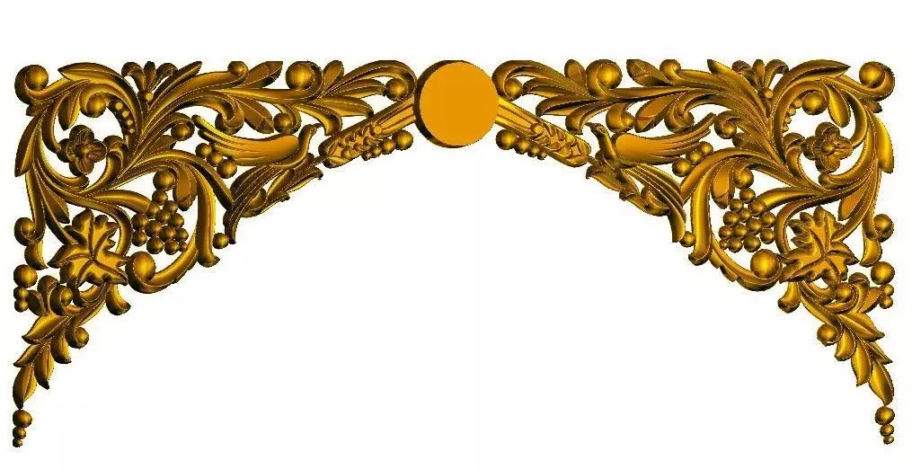 Baroque Floral Corner-Top Design 3D print model