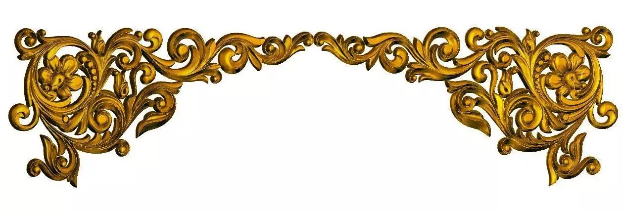 Floral Border Church 3D print model_0