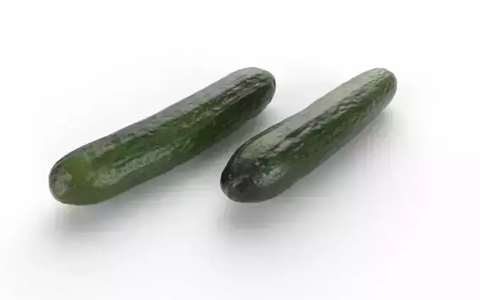 Cucumber M01 Low-poly 3D model 6