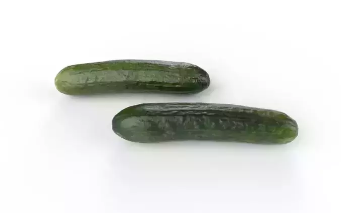 Cucumber M01 Low-poly 3D model 4
