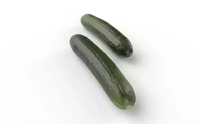Cucumber M01 Low-poly 3D model 5