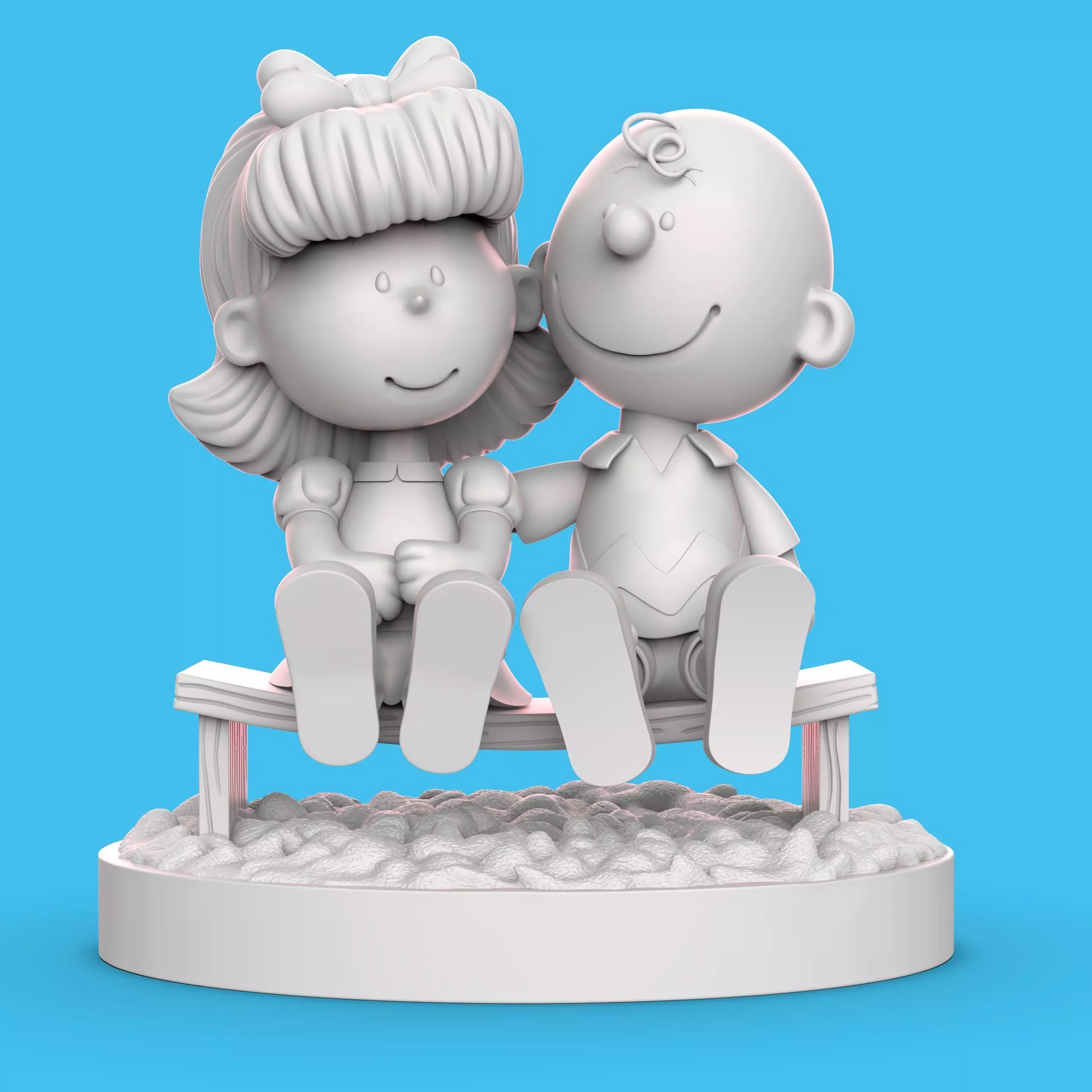 CHARLIE BROWN AND PEGGY JEAN 3D print model_6