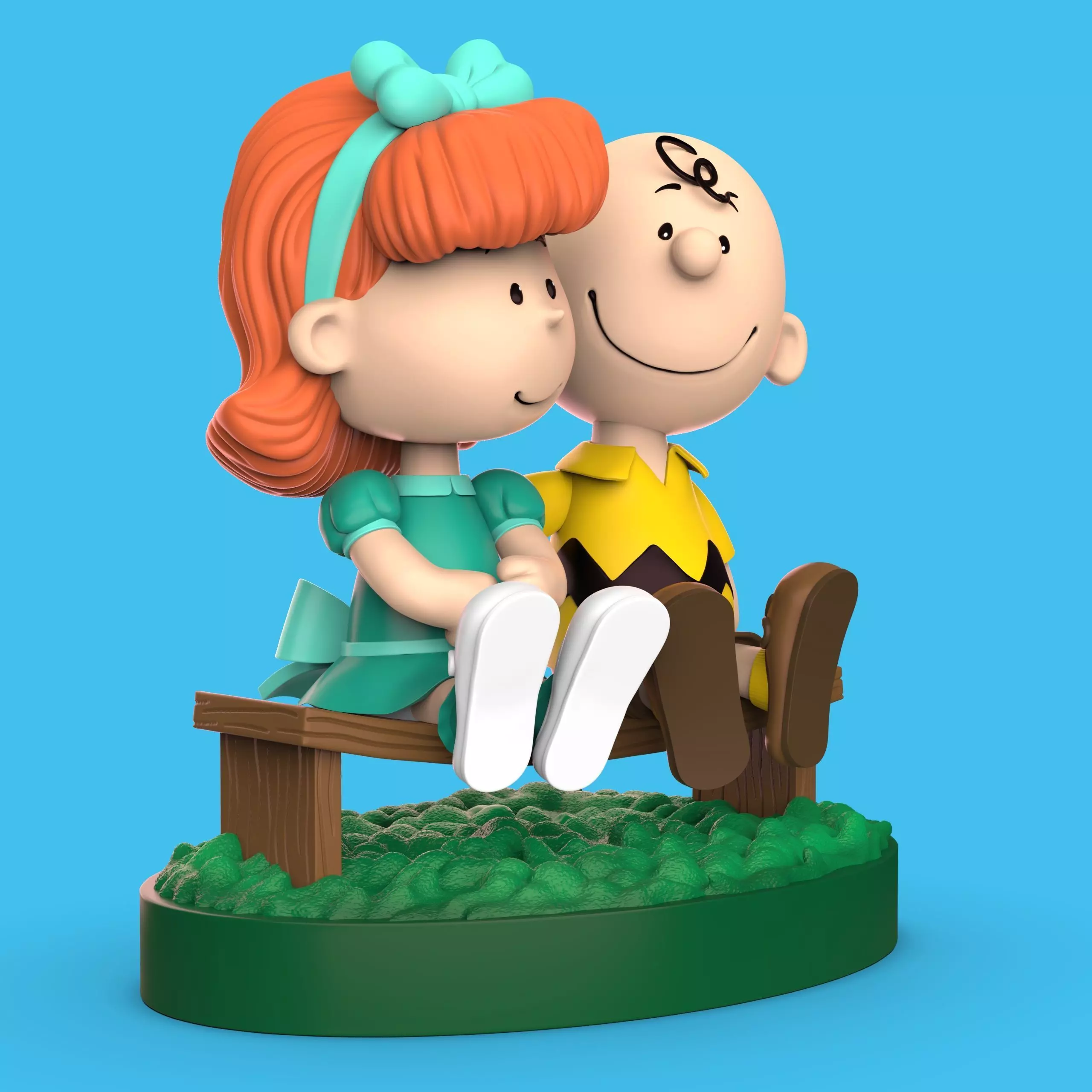 CHARLIE BROWN AND PEGGY JEAN 3D print model_1