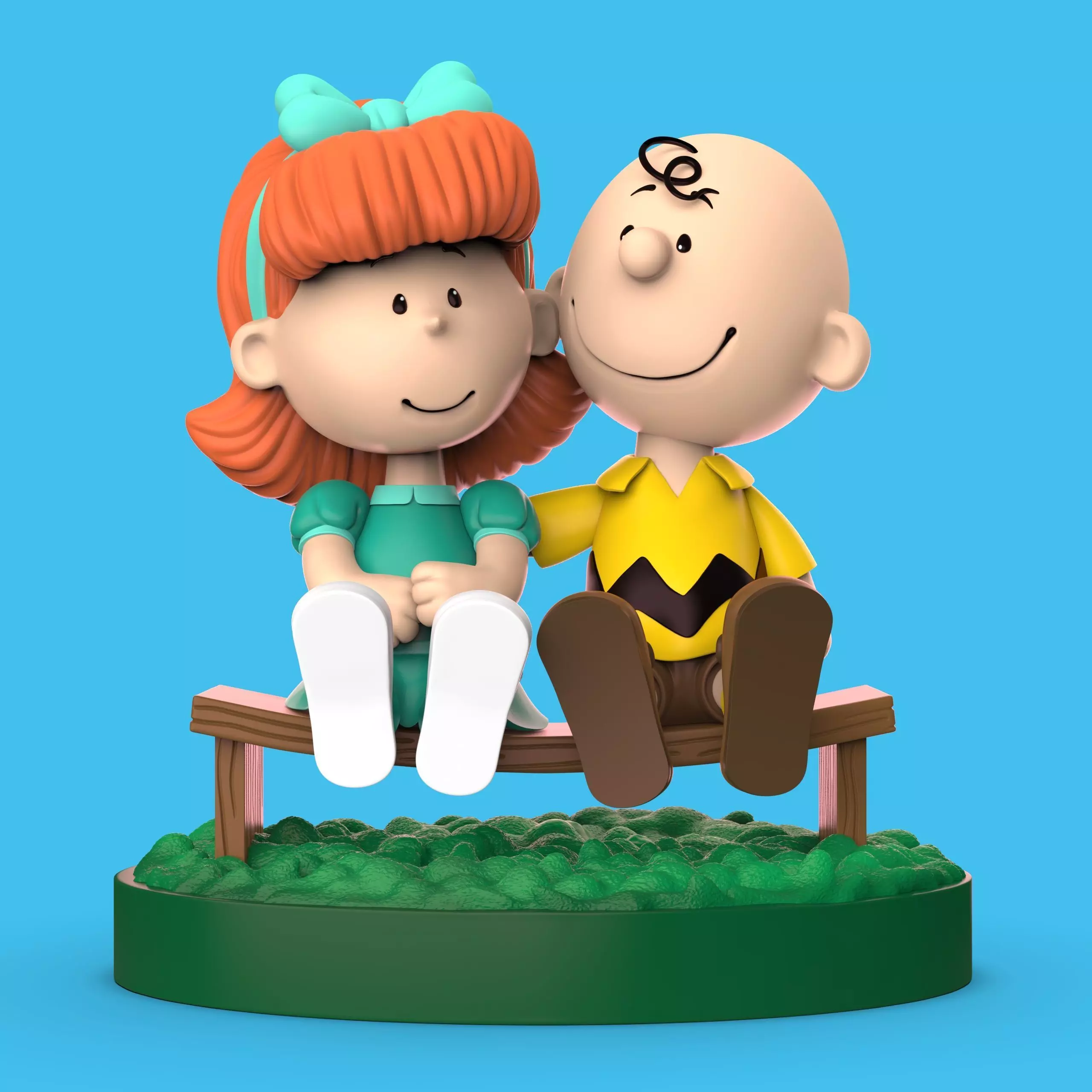CHARLIE BROWN AND PEGGY JEAN 3D print model_0