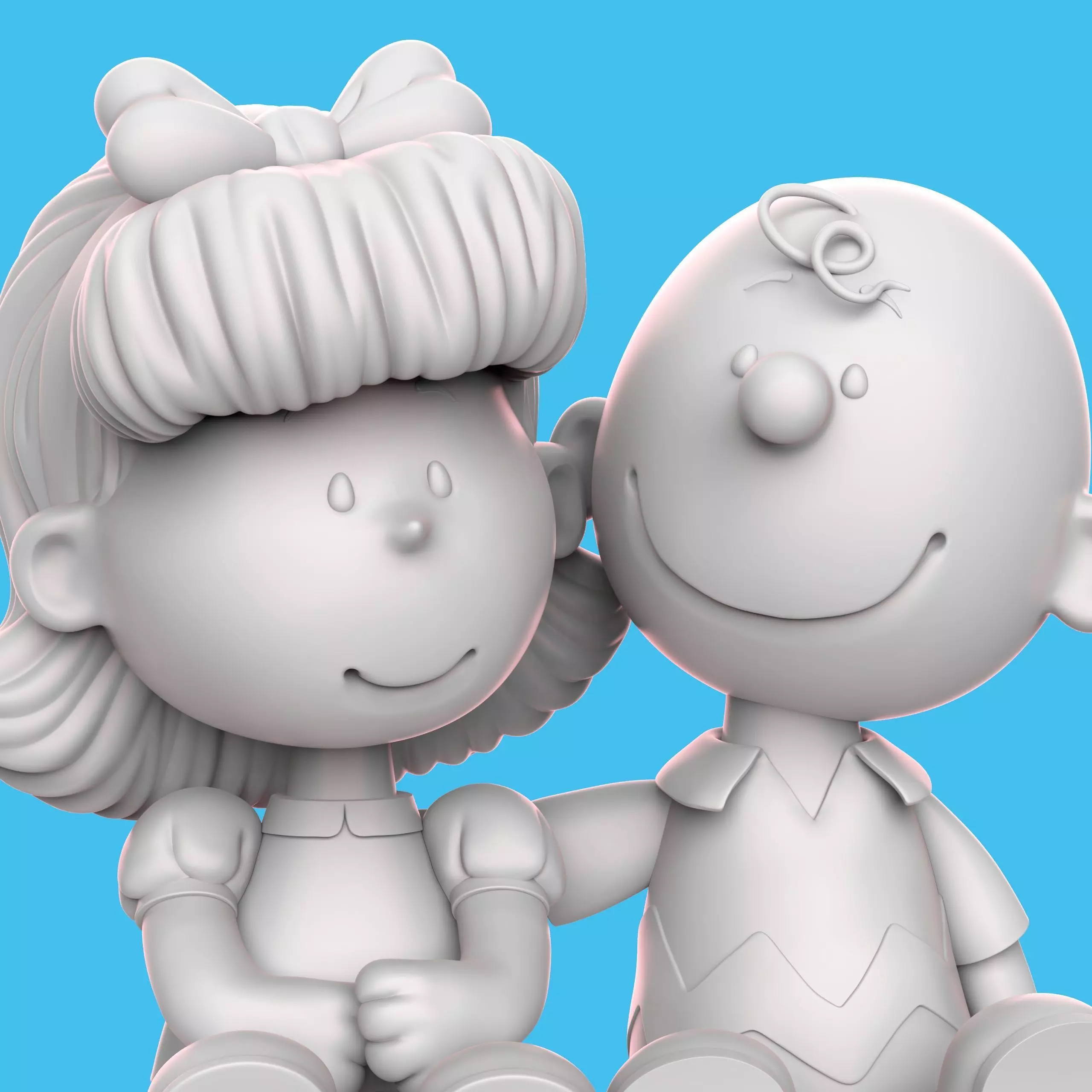 CHARLIE BROWN AND PEGGY JEAN 3D print model_8