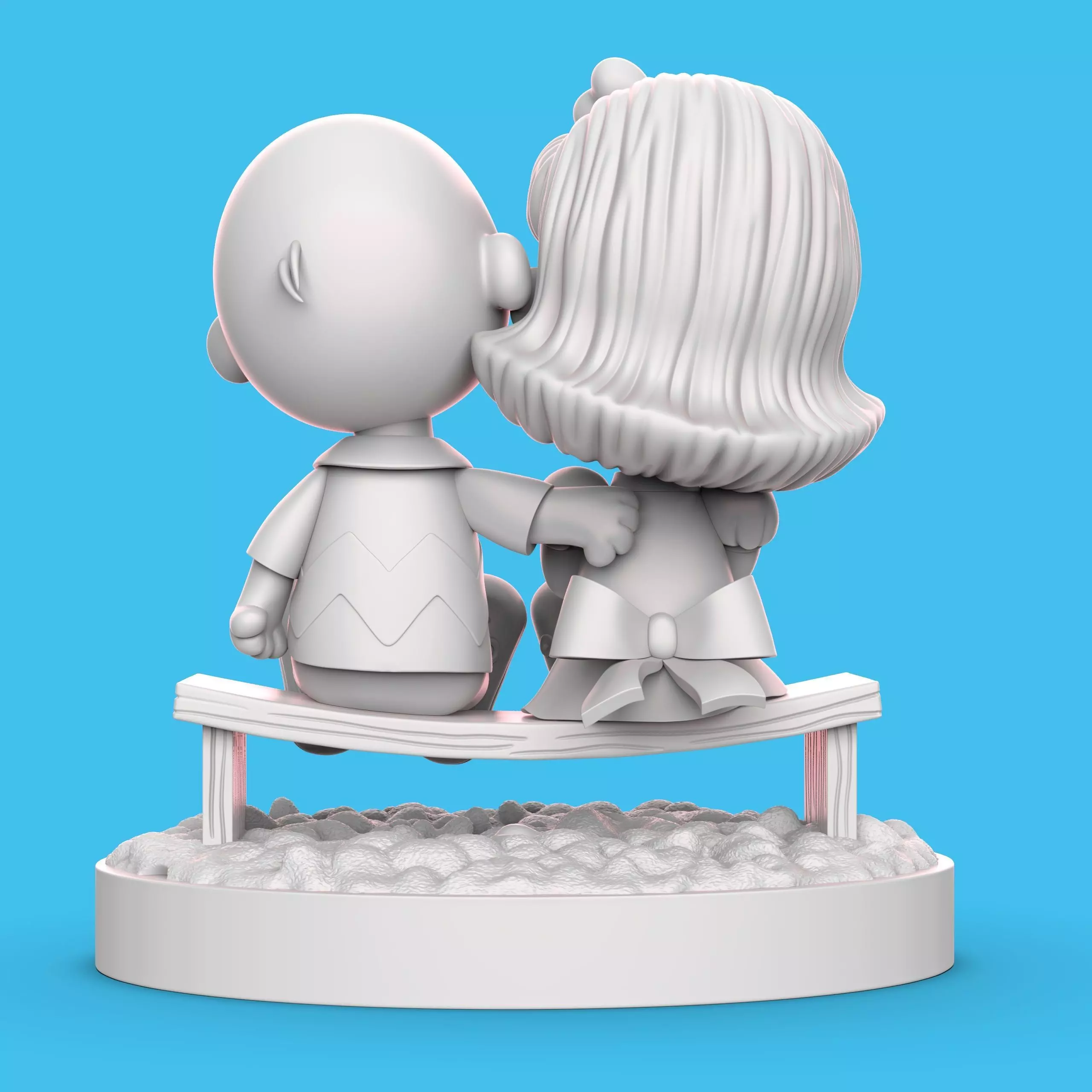 CHARLIE BROWN AND PEGGY JEAN 3D print model_7