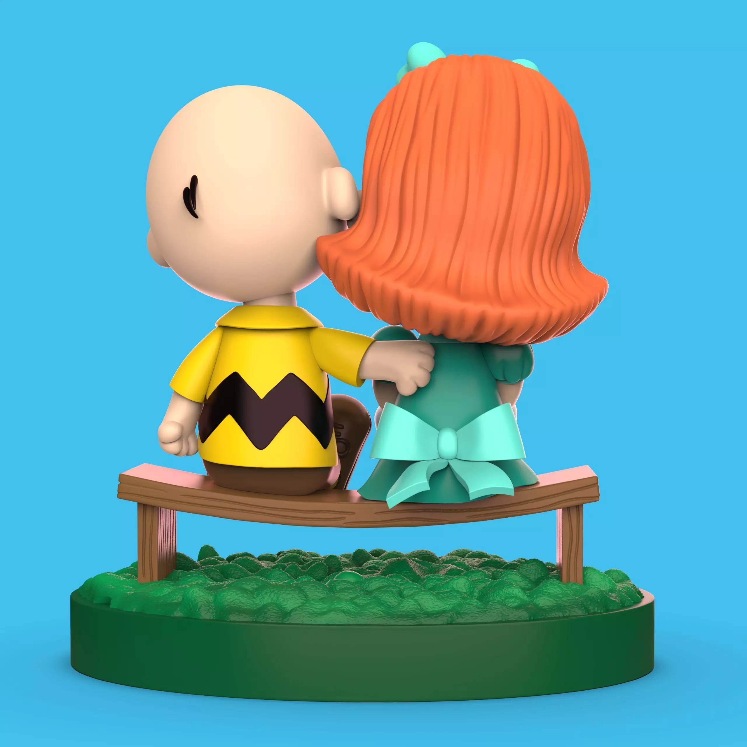 CHARLIE BROWN AND PEGGY JEAN 3D print model_3