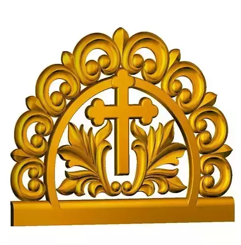 Orthodox Cross STL relief