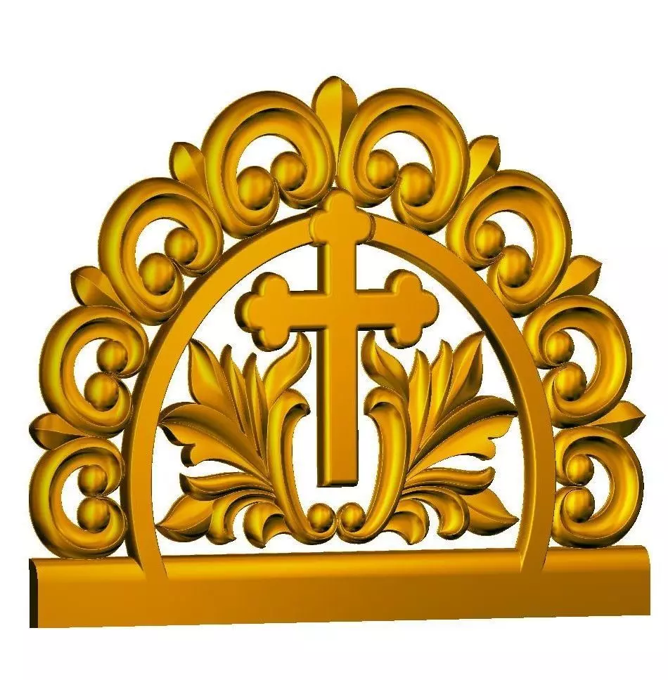 Orthodox Cross STL relief 3D print model