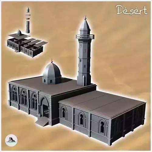 Eastern Arab Mosque with domed minaret and annex 16 - Canyon San