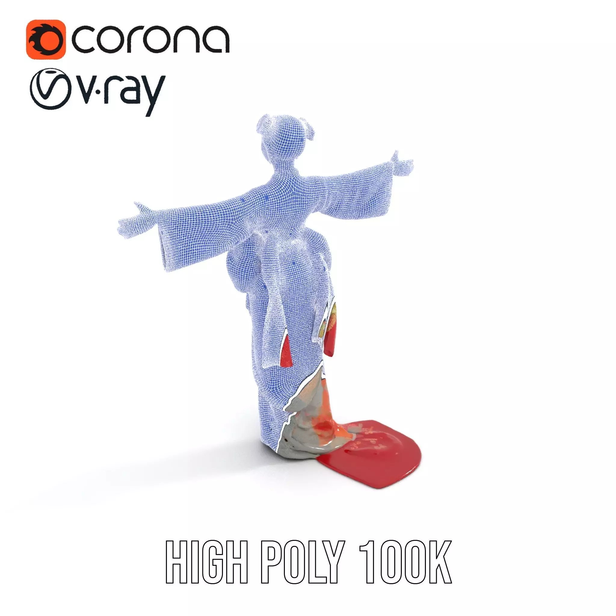 Elegant Kimono Attire model pack Low-poly 3D model_21