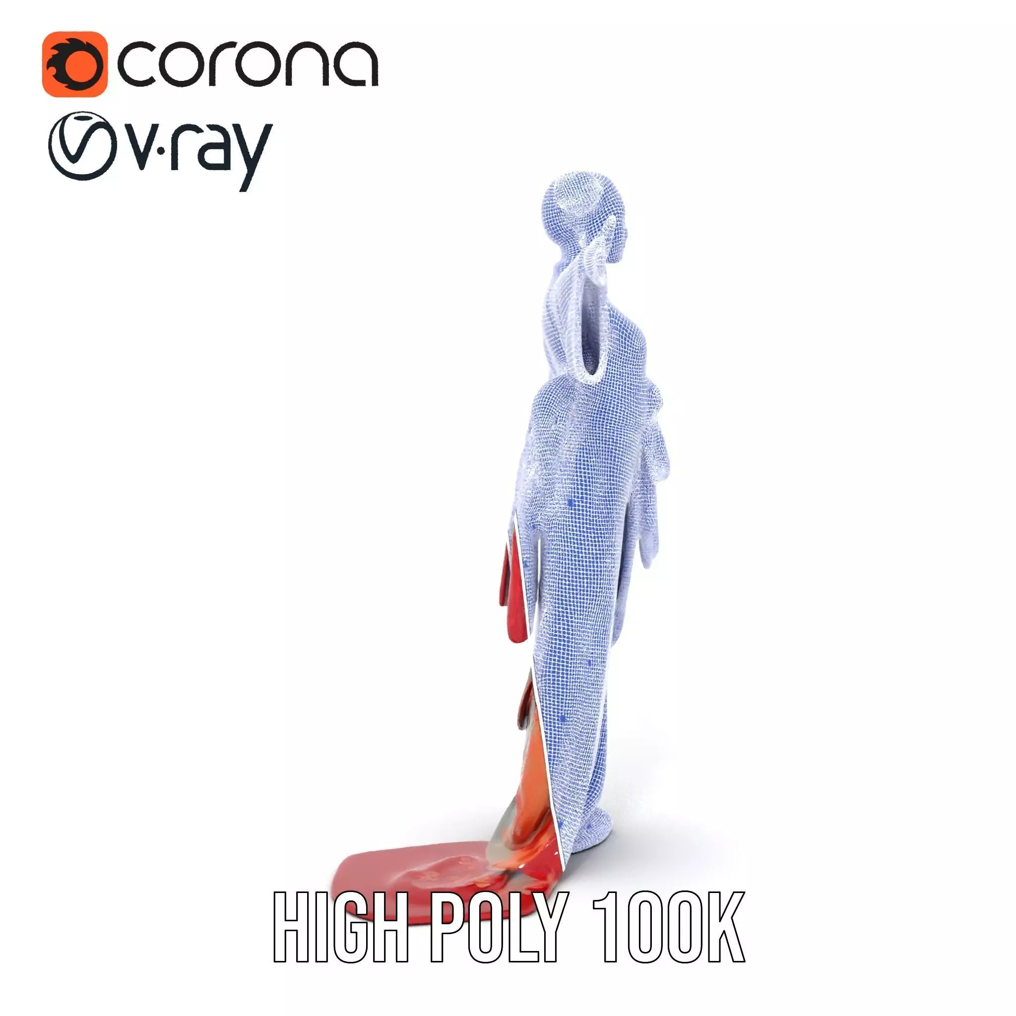 Elegant Kimono Attire model pack Low-poly 3D model_34