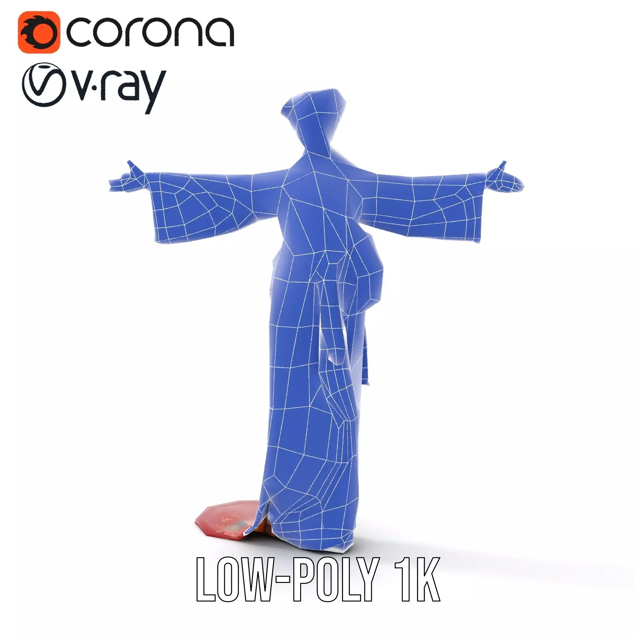 Elegant Kimono Attire model pack Low-poly 3D model_10