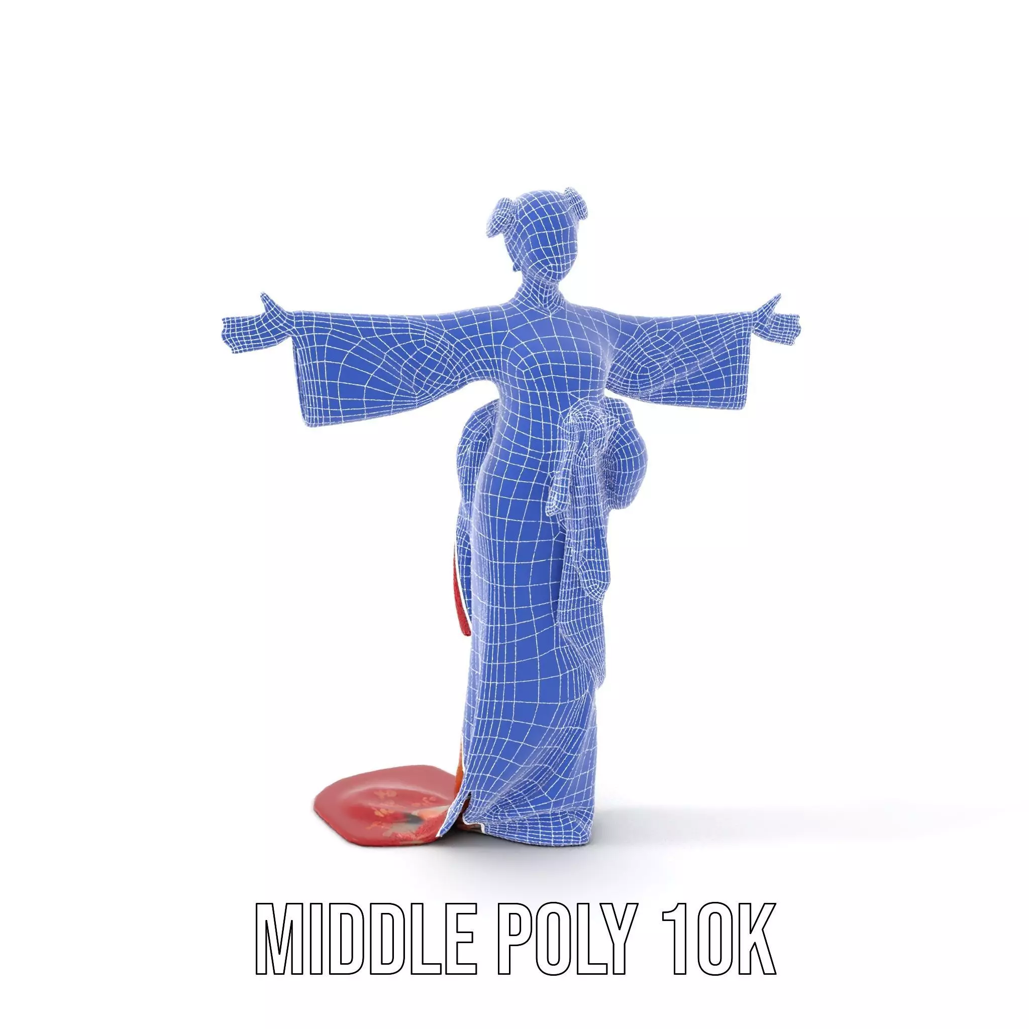 Elegant Kimono Attire model pack Low-poly 3D model_22