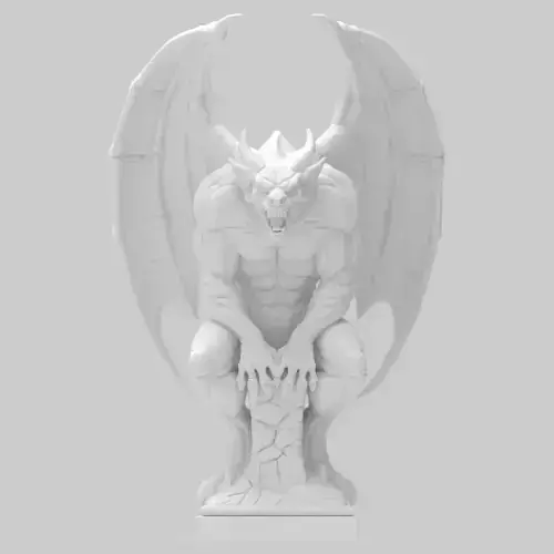 The Eternal Gargoyle 3D Print Model Challenge Halloween  3D print model