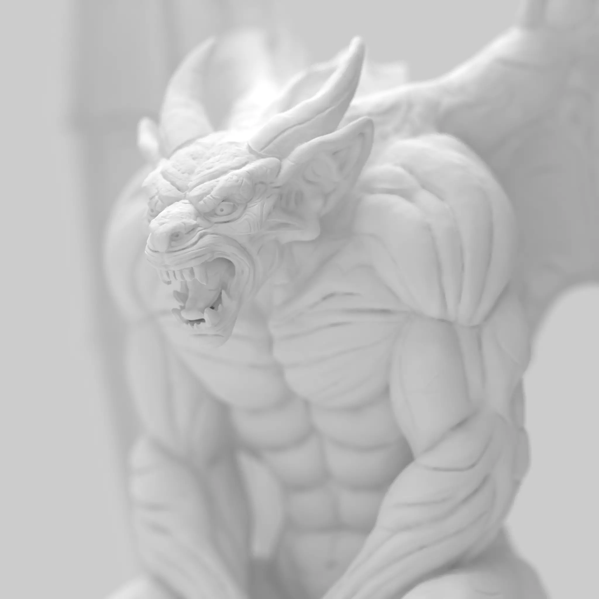 The Eternal Gargoyle 3D Print Model Challenge Halloween  3D print model_3